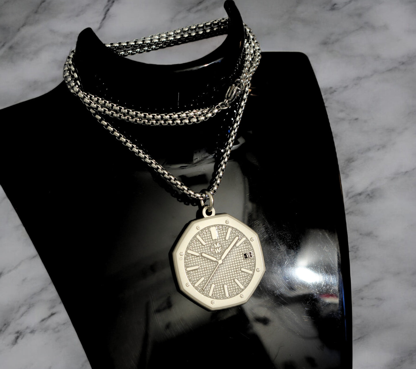 New Watch Design Necklace Pendant ROYALGRAY In Original Watchmedals Box