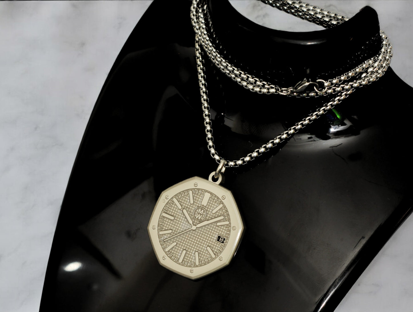 New Watch Design Necklace Pendant ROYALGRAY In Original Watchmedals Box