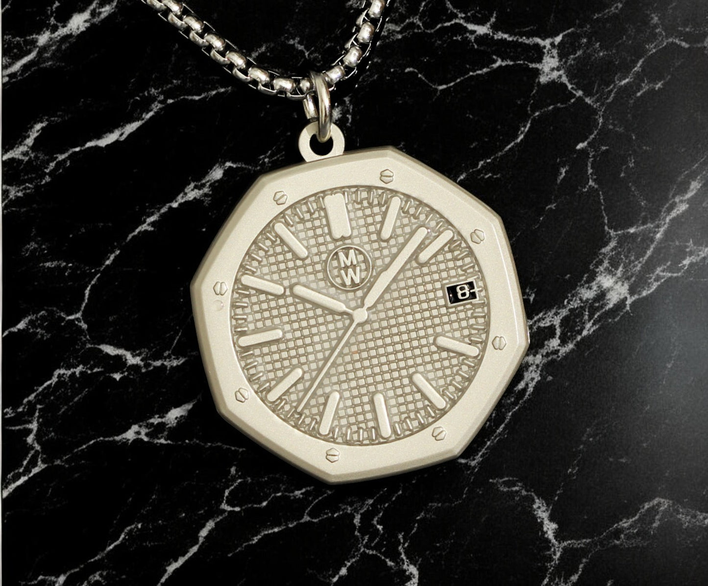 New Watch Design Necklace Pendant ROYALGRAY In Original Watchmedals Box