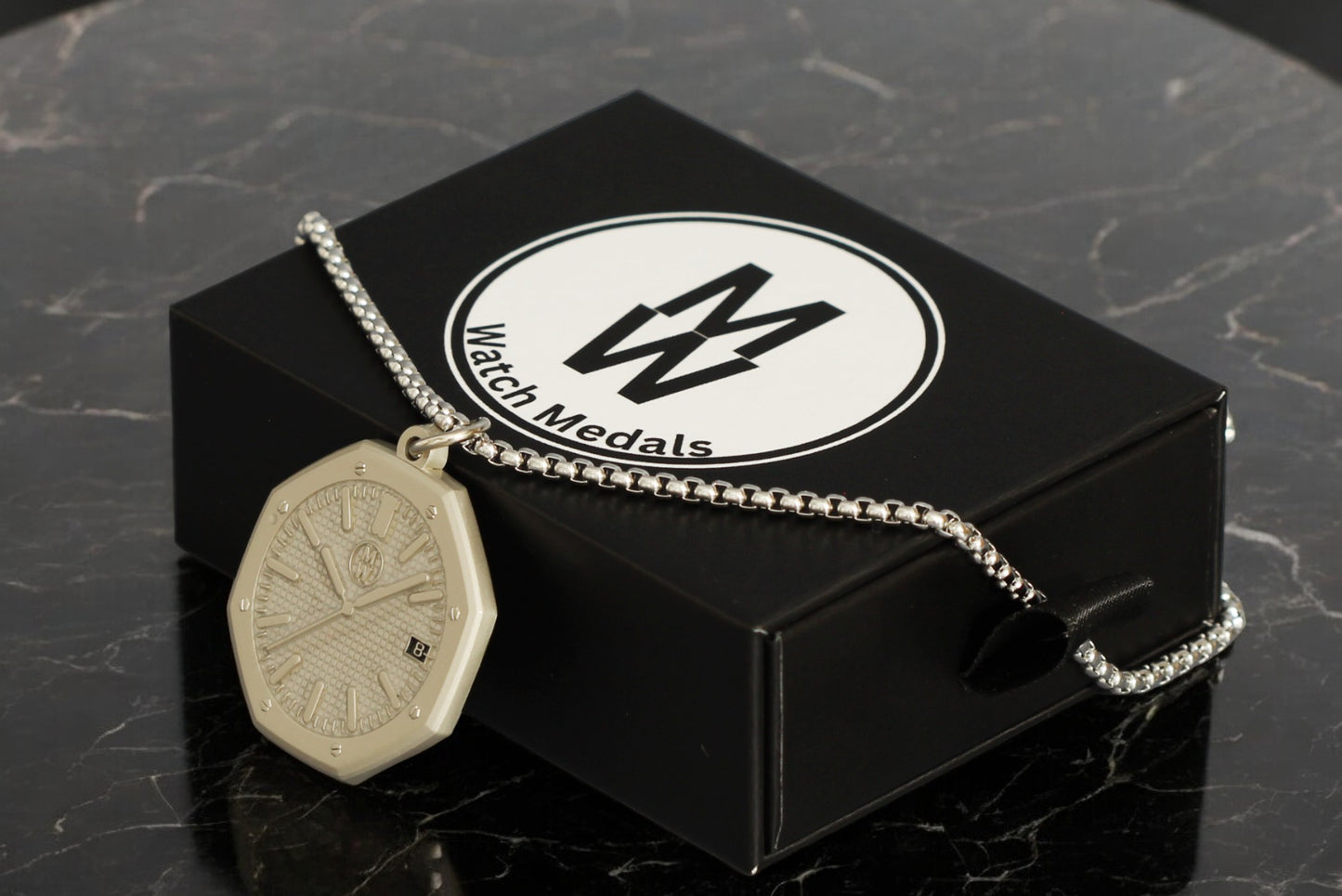 New Watch Design Necklace Pendant ROYALGRAY In Original Watchmedals Box