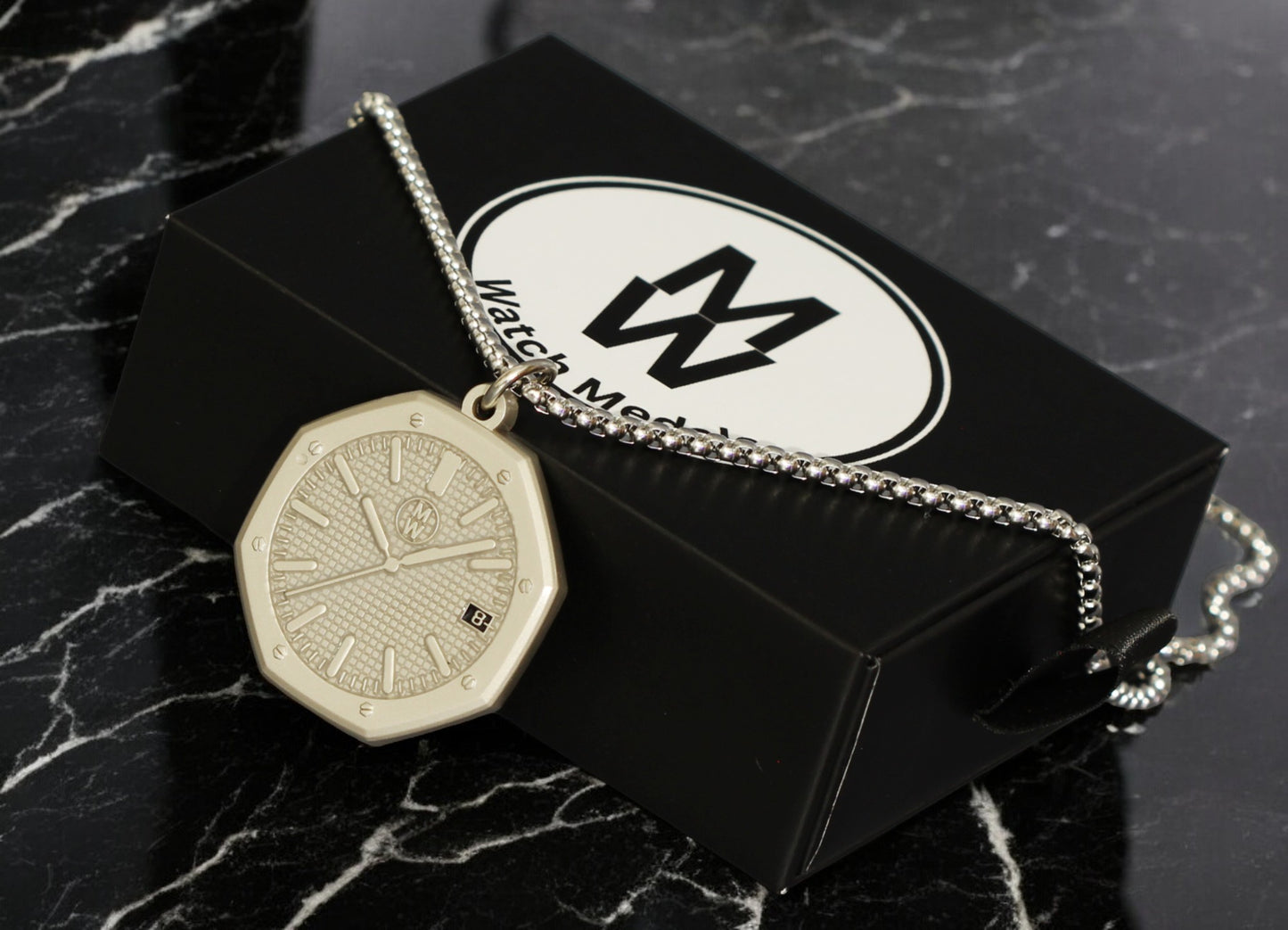 New Watch Design Necklace Pendant ROYALGRAY In Original Watchmedals Box