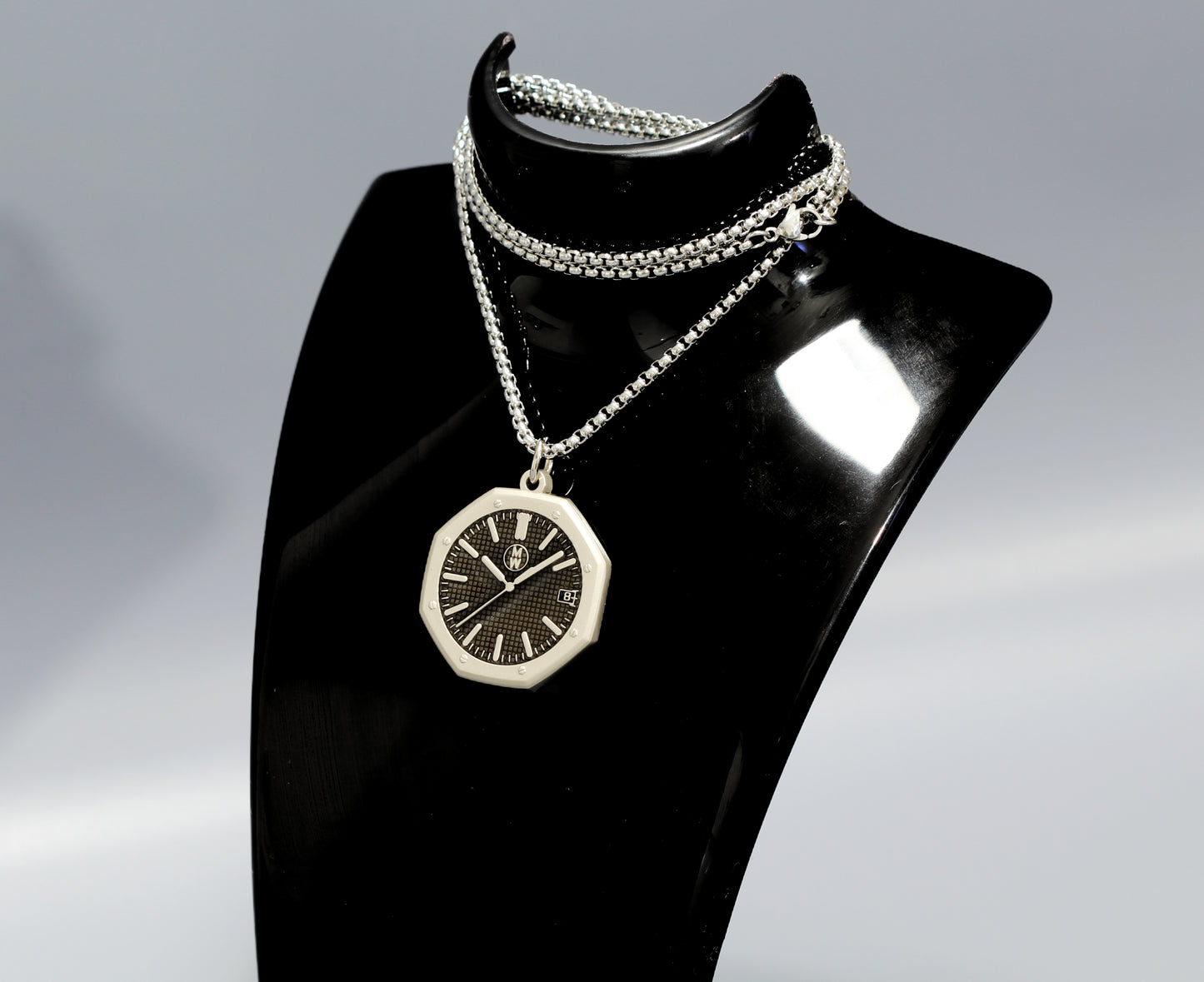 New Watch Design Necklace Pendant ROYALBLACK In Original Watchmedals Box