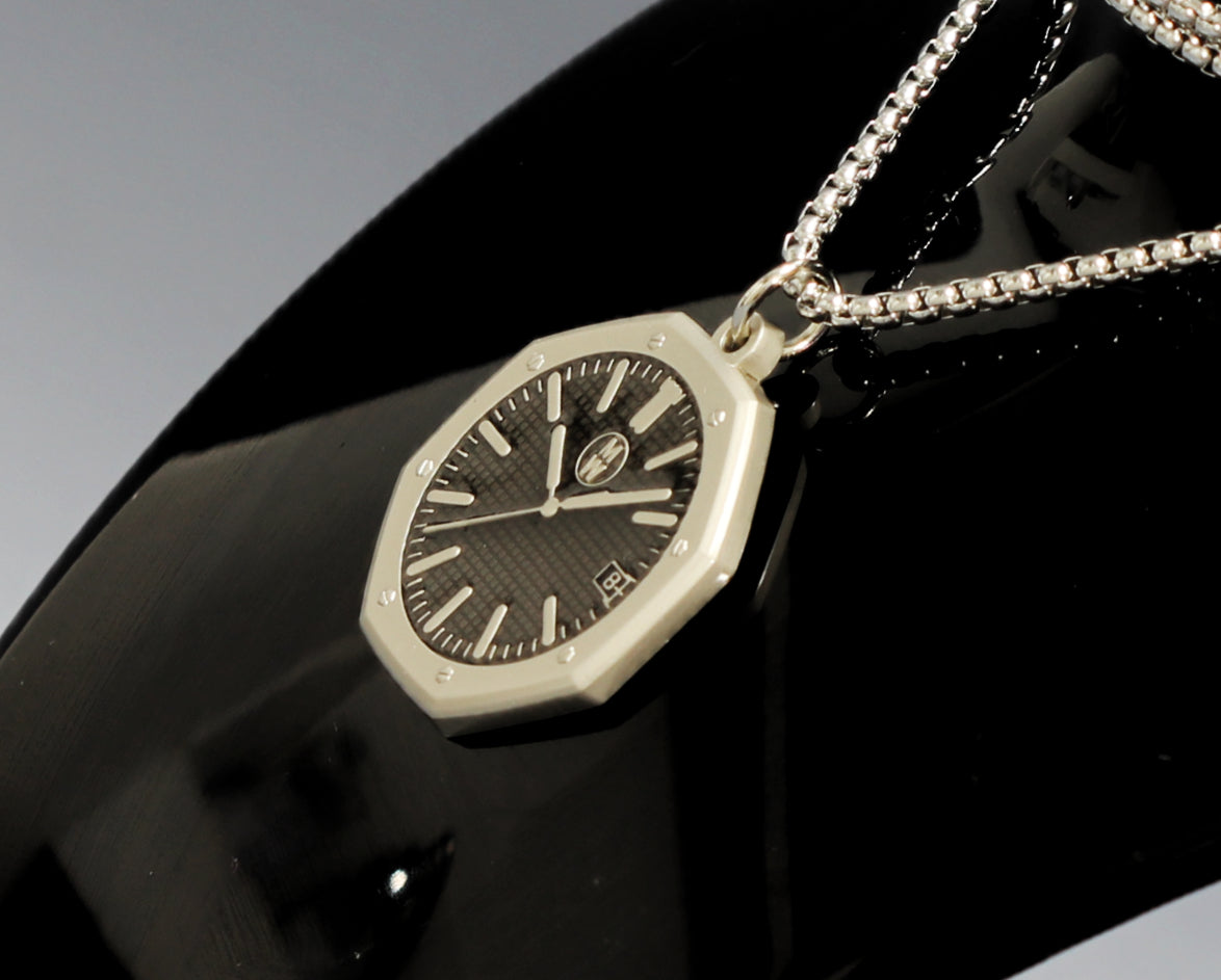 New Watch Design Necklace Pendant ROYALBLACK In Original Watchmedals Box