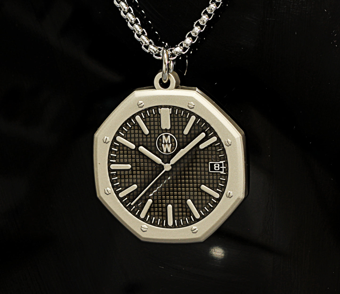 New Watch Design Necklace Pendant ROYALBLACK In Original Watchmedals Box