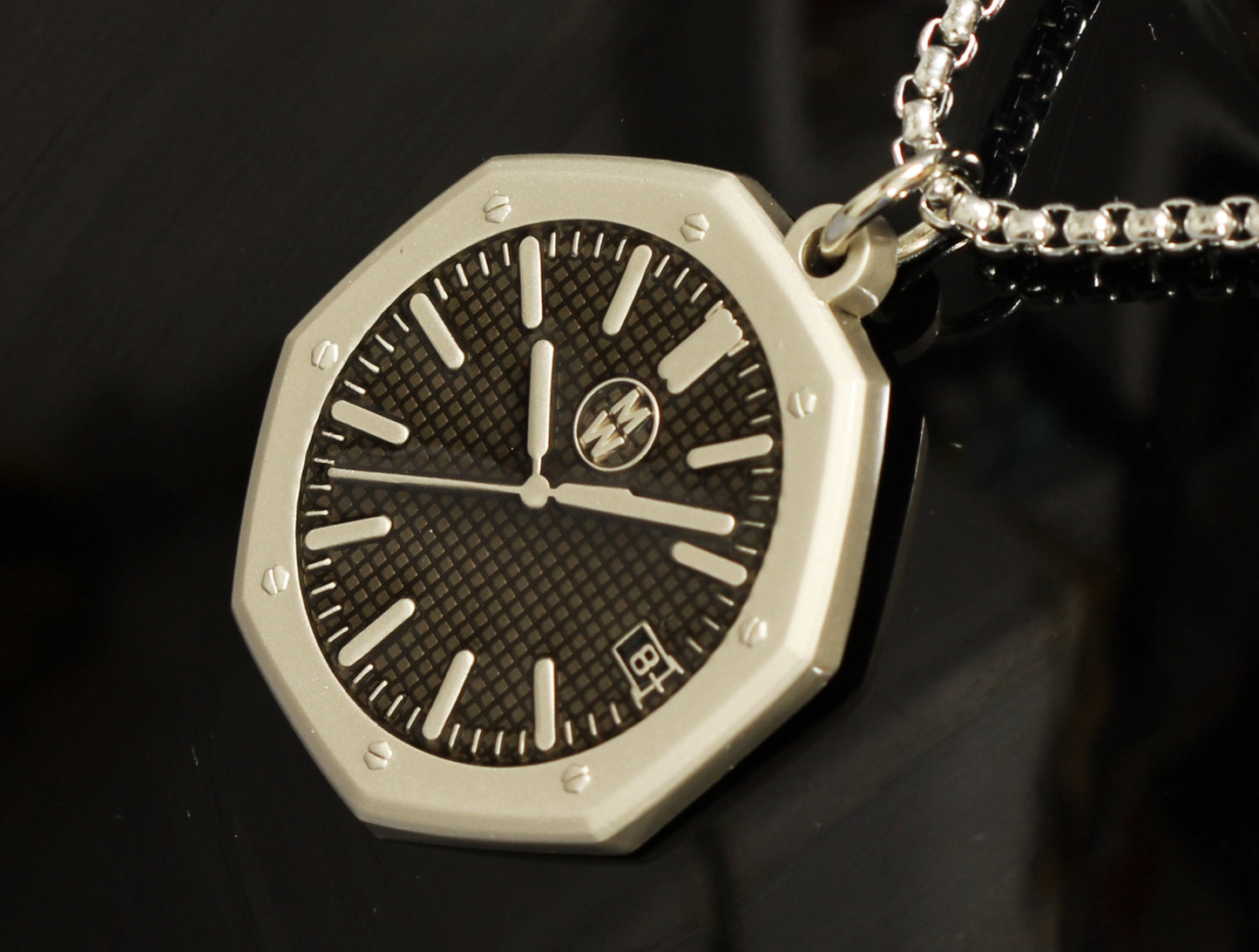 New Watch Design Necklace Pendant ROYALBLACK In Original Watchmedals Box