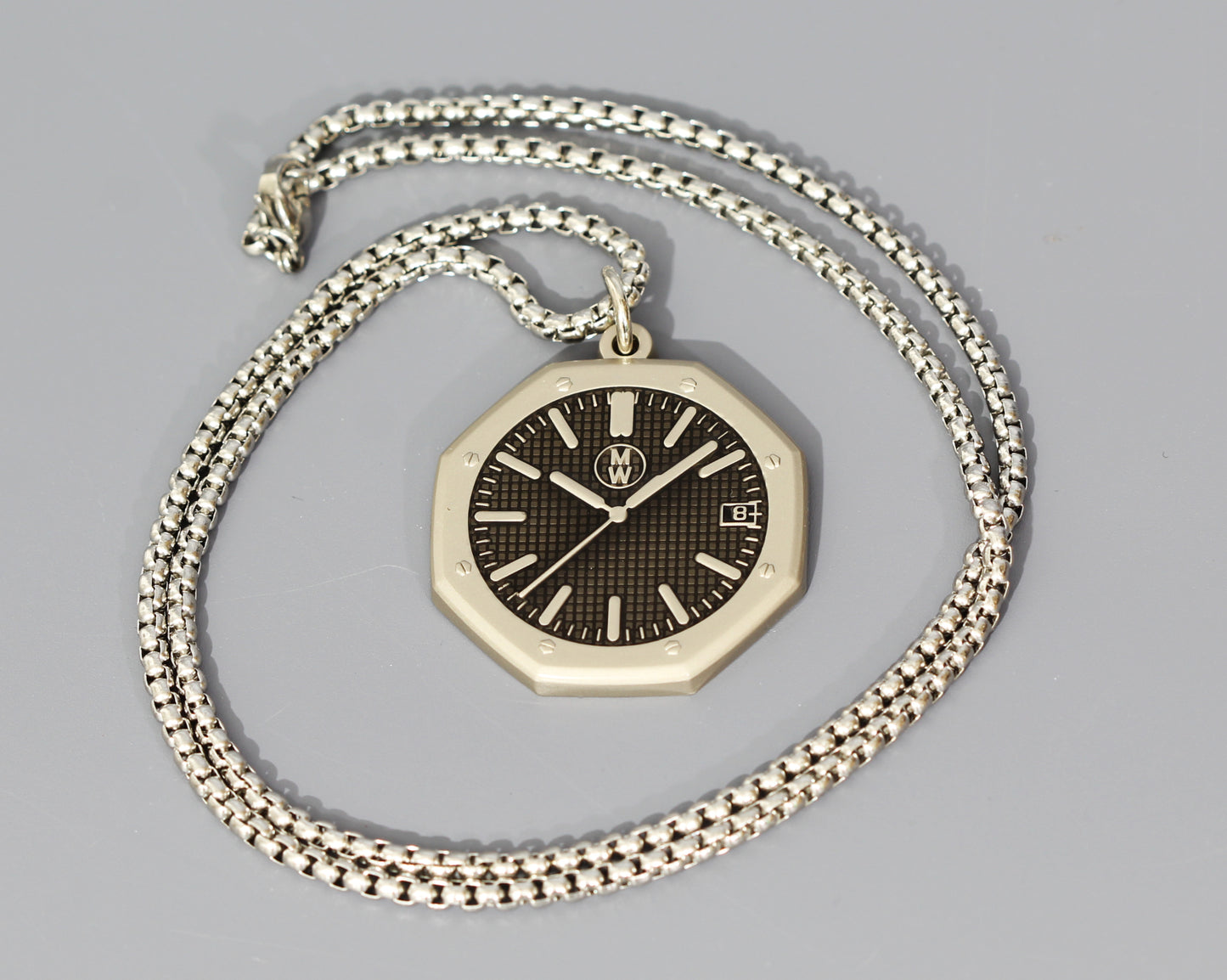 New Watch Design Necklace Pendant ROYALBLACK In Original Watchmedals Box