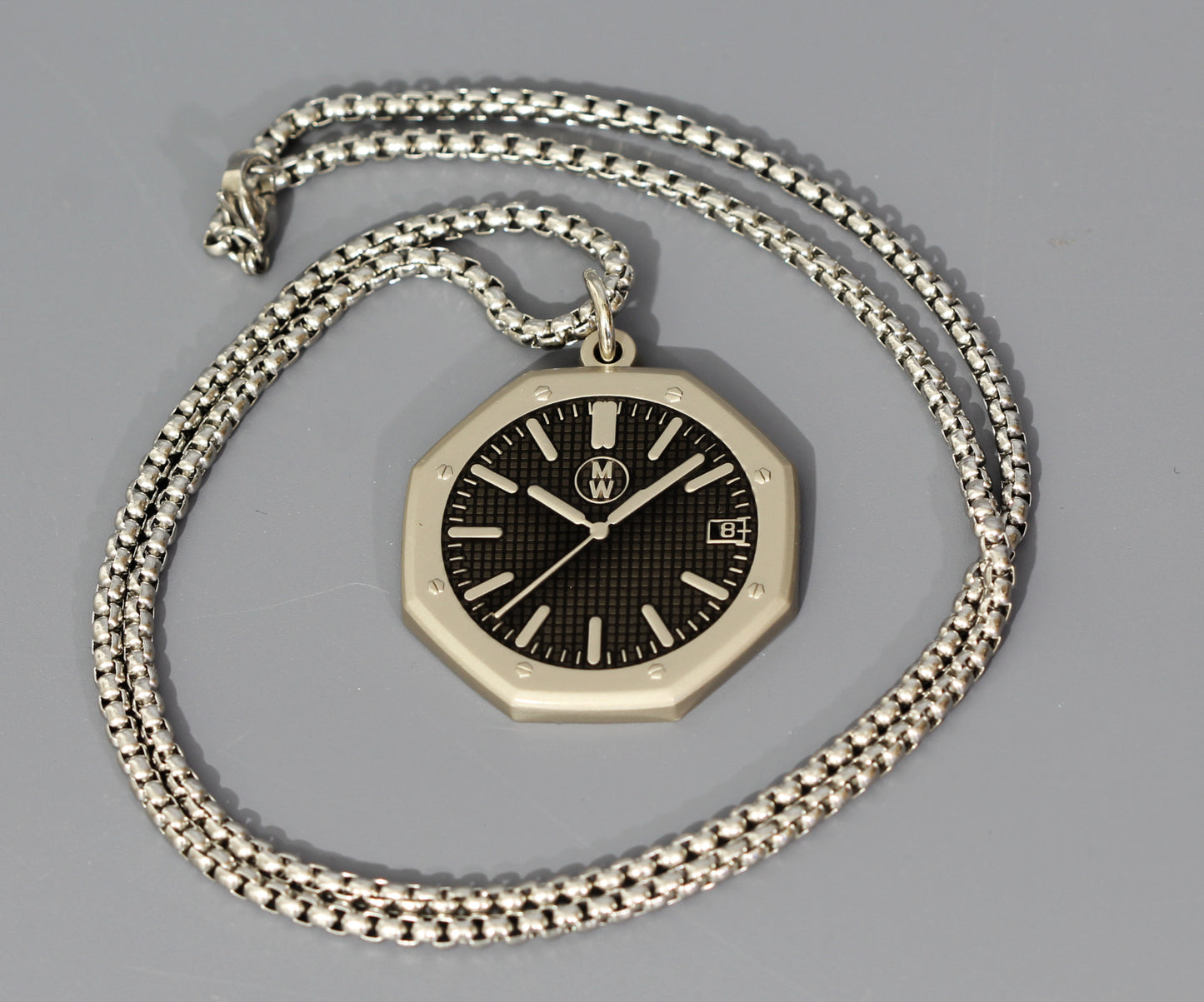 New Watch Design Necklace Pendant ROYALBLACK In Original Watchmedals Box