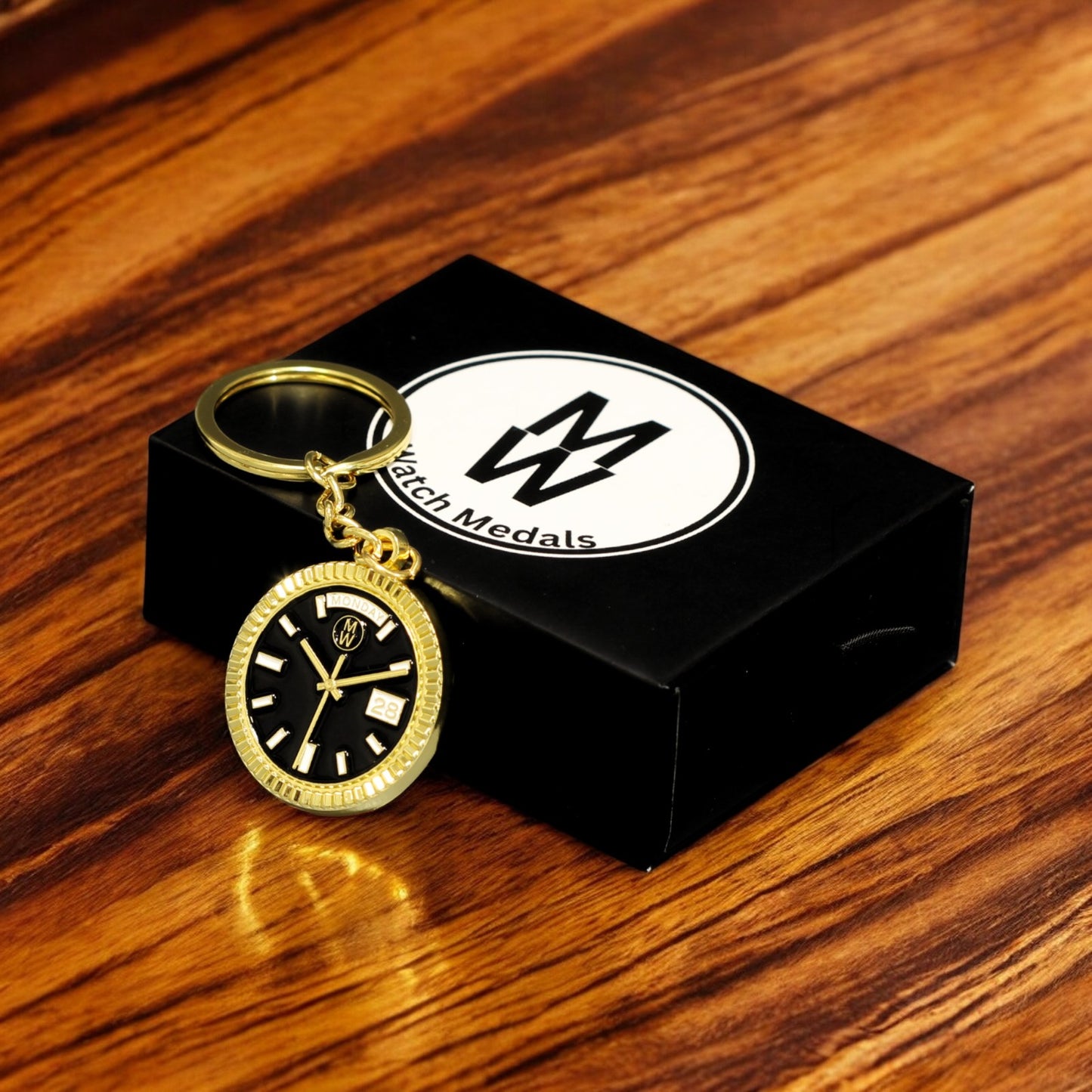 New Collection! Watchmedals PRESIDENTIAL Series Keychain BLACK & GOLD