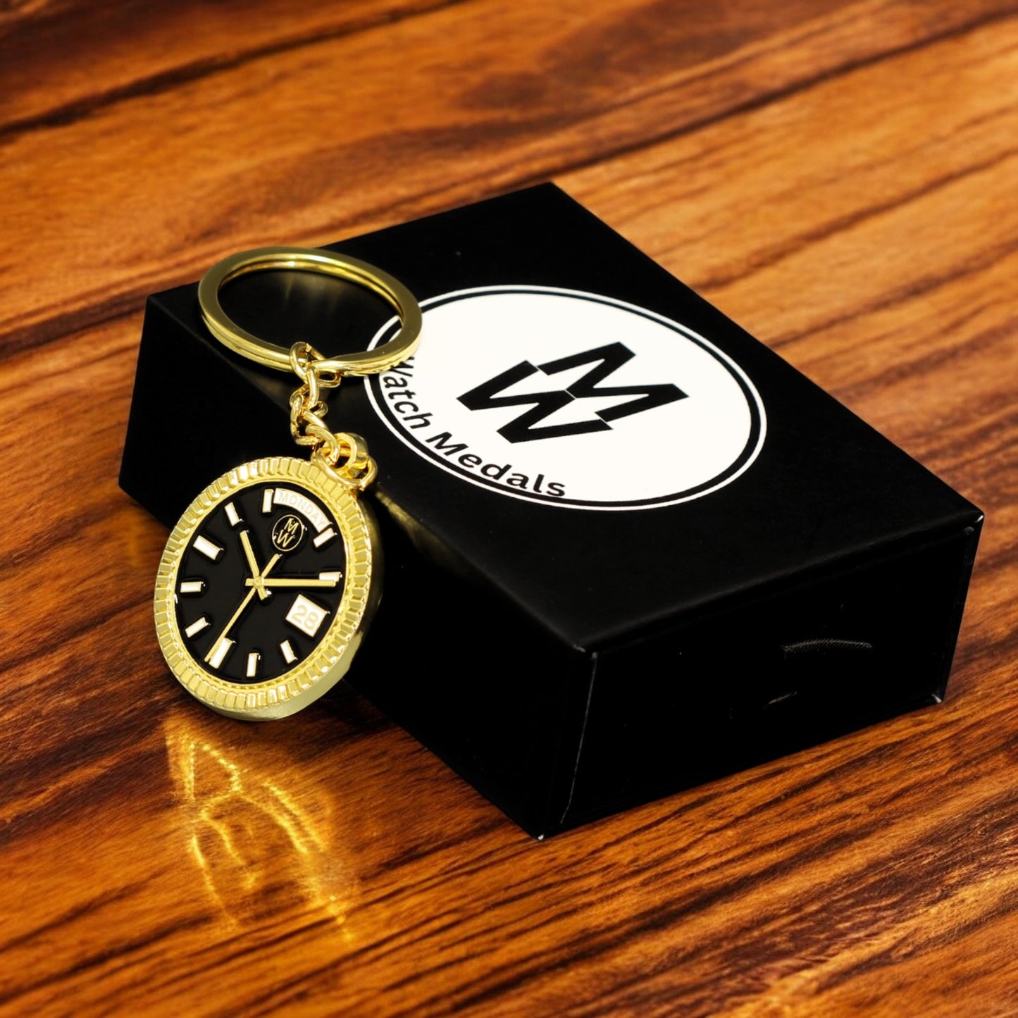 New Collection! Watchmedals PRESIDENTIAL Series Keychain BLACK & GOLD