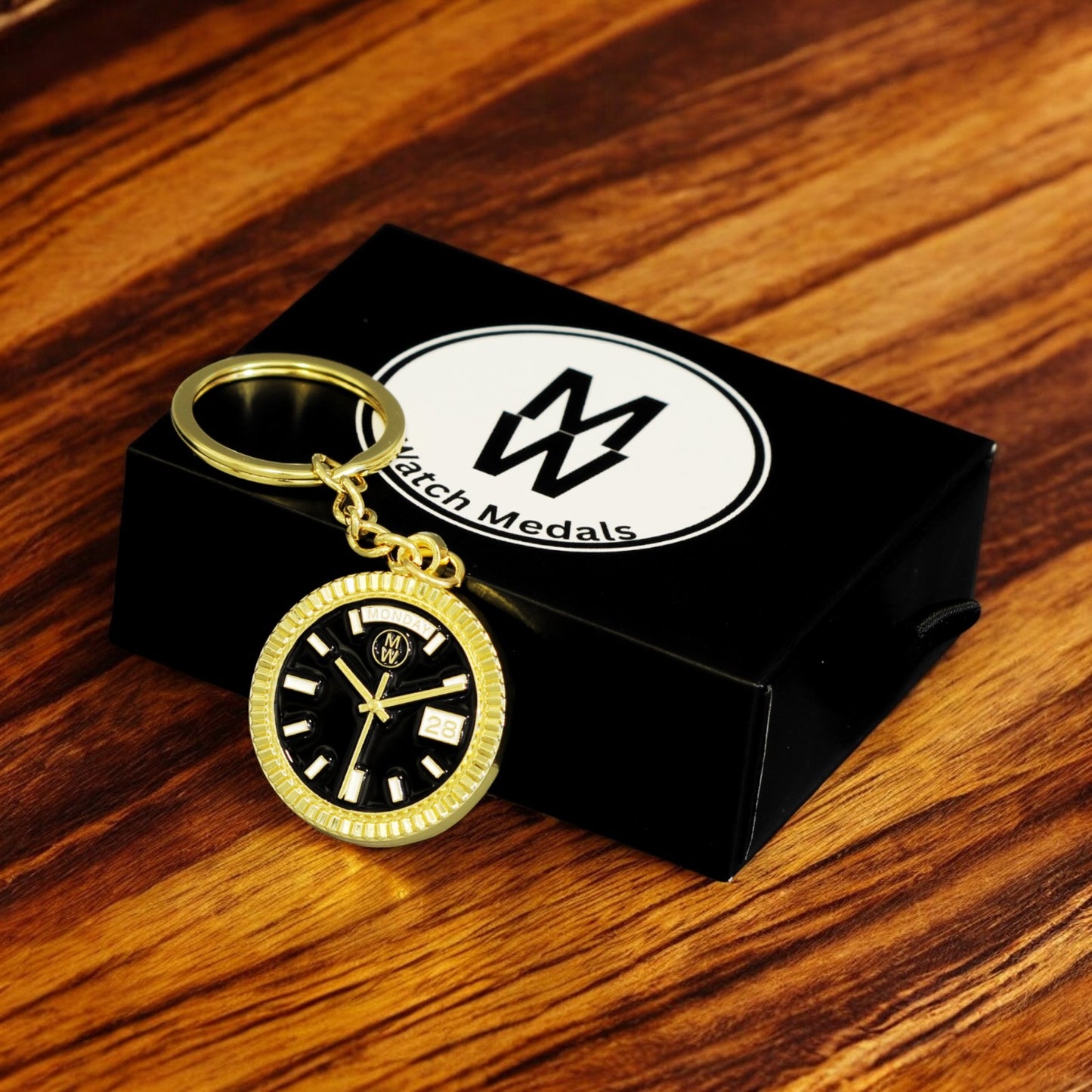 New Collection! Watchmedals PRESIDENTIAL Series Keychain BLACK & GOLD