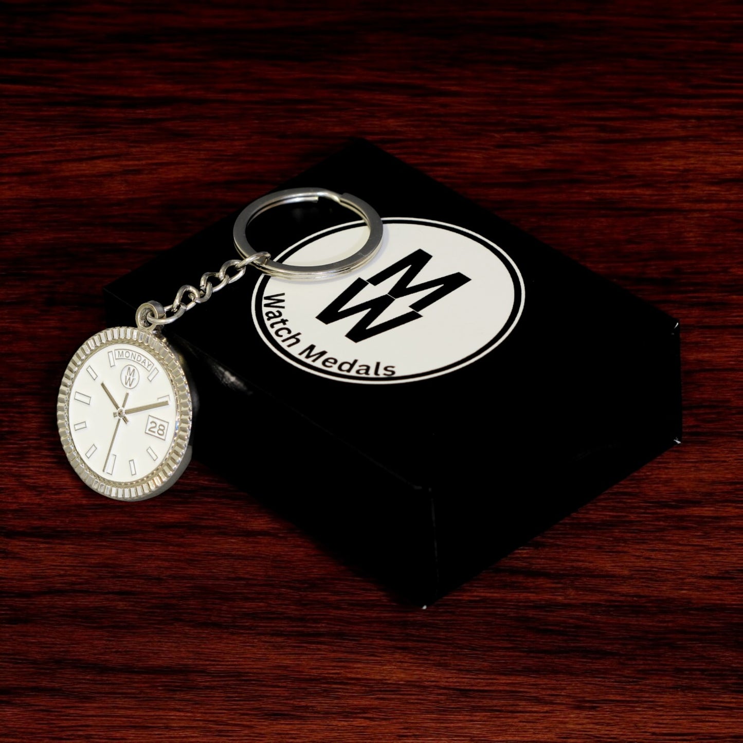 New Collection! Watchmedals PRESIDENTIAL Series Keychain SILVER & BLACK