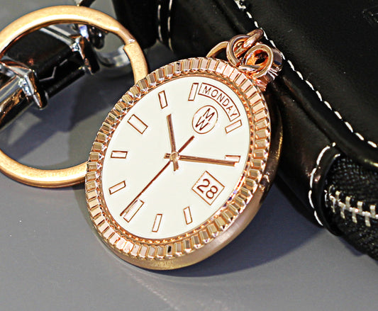 New Collection! Watchmedals PRESIDENTIAL Series Keychain - Rose Gold & White