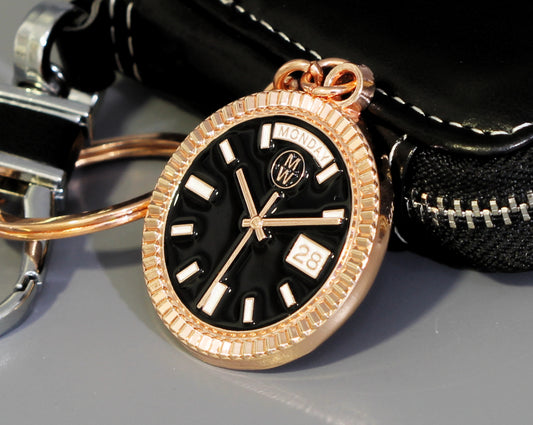 New Collection! Watchmedals PRESIDENTIAL Series Keychain - Rose Gold & Black