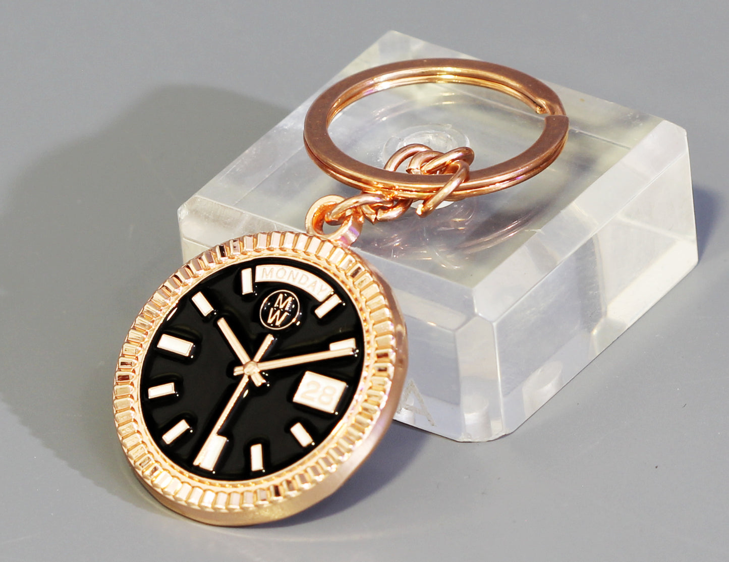 New Collection! Watchmedals PRESIDENTIAL Series Keychain - Rose Gold & Black