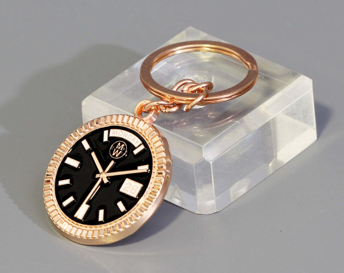 New Collection! Watchmedals PRESIDENTIAL Series Keychain - Rose Gold & Black