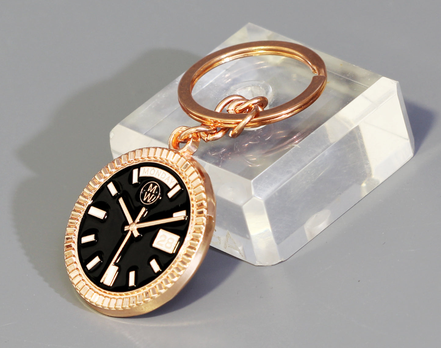 New Collection! Watchmedals PRESIDENTIAL Series Keychain - Rose Gold & Black