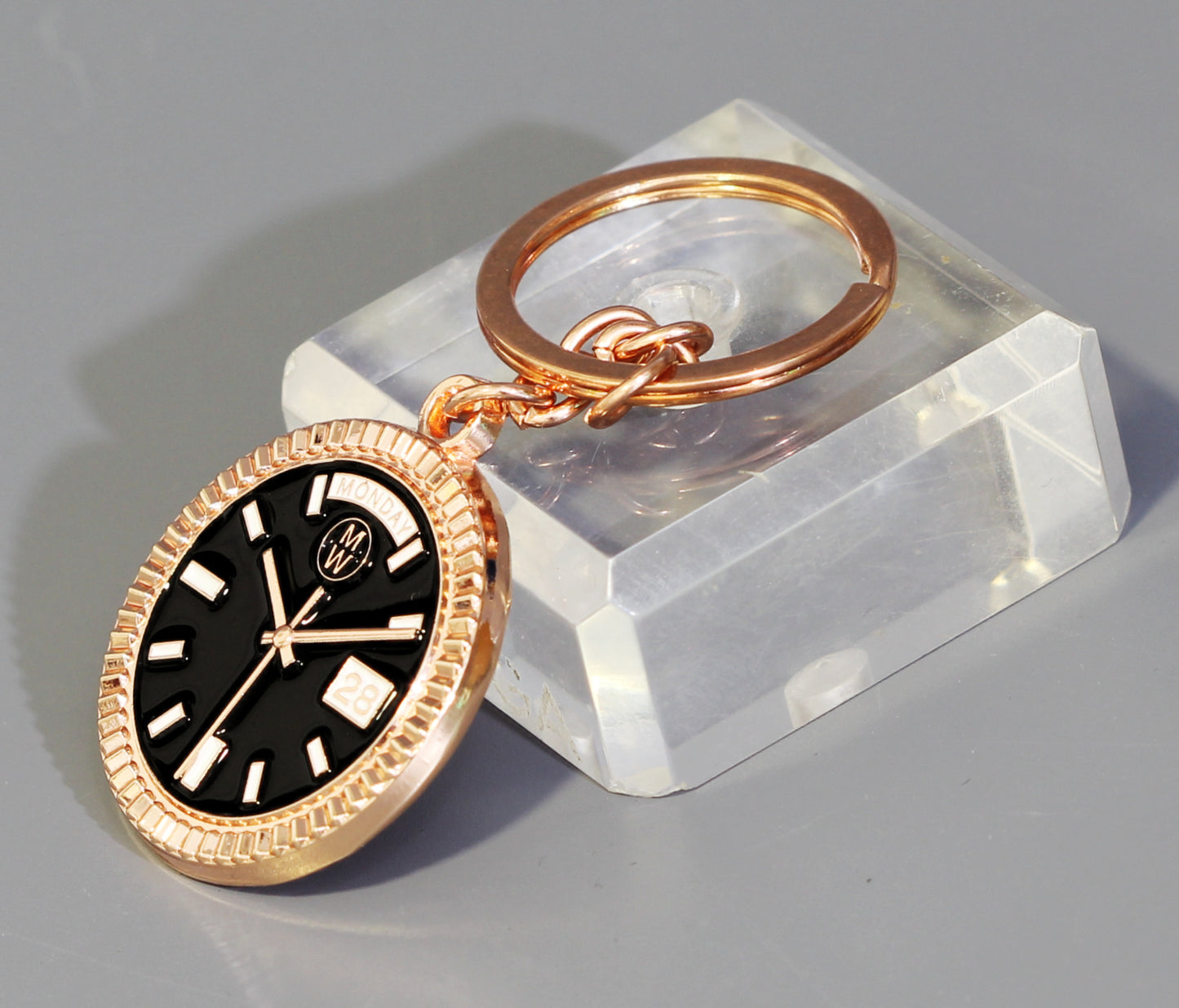 New Collection! Watchmedals PRESIDENTIAL Series Keychain - Rose Gold & Black