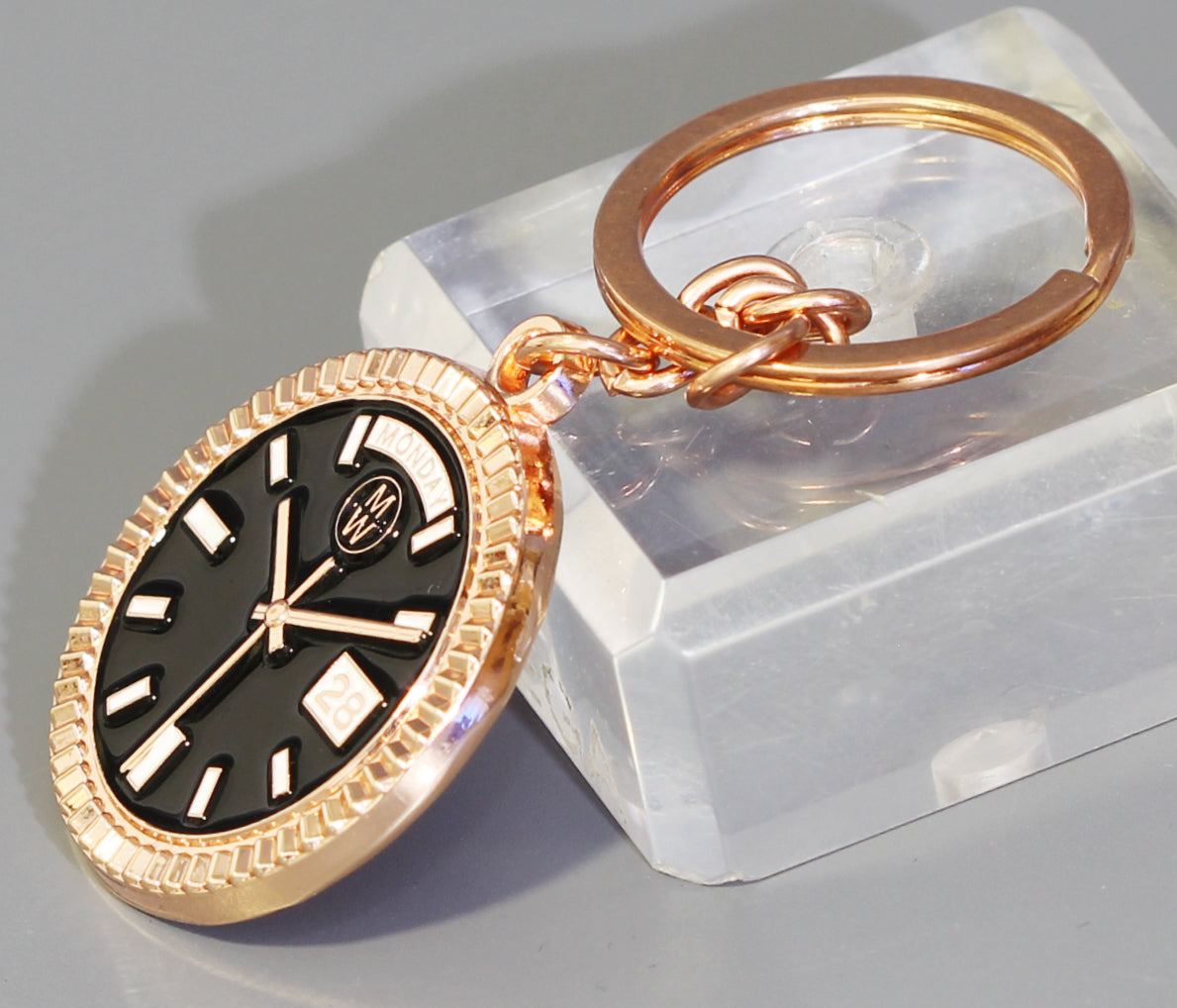 New Collection! Watchmedals PRESIDENTIAL Series Keychain - Rose Gold & Black