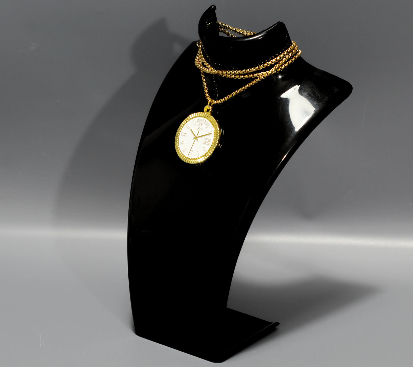 New Collection! Watchmedals PRESIDENTIAL Series Medal Necklace - Yellow Gold & White